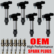 6X High Performance OEM Ignition Coil & Spark Plugs for GMC Chevy Cadillac UF569 picture