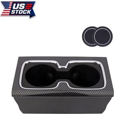Console Cup Holder For Chevy Silverado 1500 2014-16 Carbon Fiber Style 23467147 picture