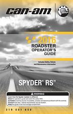 New Can-Am Spyder RS 2016 Roadster Owners Operators Manual Paperback FREE S&H picture