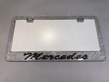 Mercedes Benz Diamond Bling Bling Rhinestone Metal Base License Plate Frame picture