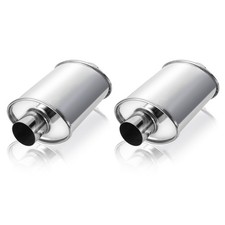 2PCS 2.5'' Ultra Quiet Muffler Resonator 2.5 in,304s Exhaust Resonator picture