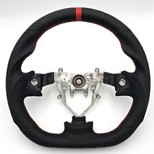 REVESOL Black Steering Wheel Red Strip for 2008-2014 SUBARU IMPREZA STI WRX  picture