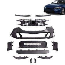 For Honda Civic 2025-2026 Front Complete Bumper Grille Kit W/Upper Lower Grill picture