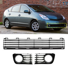 For 2004-2009 Toyota Prius Black Front Bumper Lower Grille + Fog Light Bezels picture