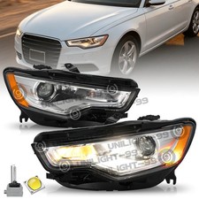  Projector Headlights For 2012-2015 Audi A6 S6 HID w/o AFS LED DRL12-15 Headlamp picture