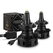 AlphaRex Black Ammo Panoramic LED Light Bulbs H7 White 6000K 10000LM 1 Pair Set picture
