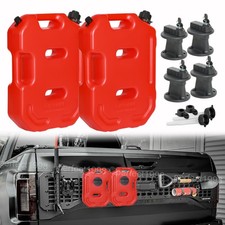 2x 10L 2.6 Gallon Fuel Can Gas Tank w/ Lock Kit Red For Jeep Offroad SUV ATV UTV picture