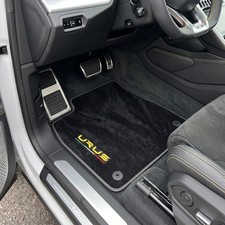 Floor Mats For Lamborghini Urus 2018-2024 Black Carpets Yellow Logo Stitching picture