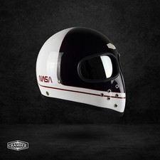 NEW  VINTAGE CUSTOM HELMET XF-GP NASA FOR CAFERACER BOBBER CHOPPER MOTORBIKE picture