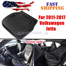 For 2011-2017 VW Jetta Front LEFT Driver Side Bottom Leather Seat Cover Black picture