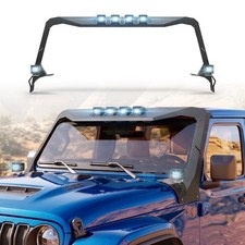 For 18-26 Jeep Wrangler JL Gladiator JT Windshield Frame Cover Light Mount Steel picture