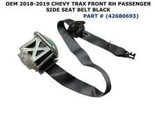 NEW 2018-2019 Chevy Trax front right side seat belt BLACK 42680693 picture
