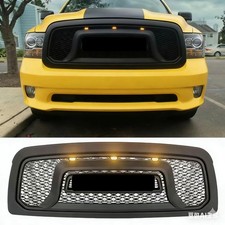 Grille Fit for Dodge Ram 1500 2009-2012 Rebel Style Upper Bumper Letters + LED picture