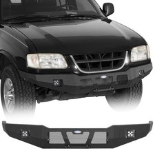 Front Bumper w/ LED Lights & License Plate Mount Fit Chevy S10 Blazer 1995-2004 picture