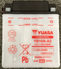 NOS Yuasa YB10A-A2 Battery 85-87 Suzuki LT230 88-02 Kawasaki KLF220 2831309 picture