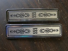 NOS OEM Ford 1975 1978 LTD Head Light Lamp Door Emblems Ornaments 1976 1977 Trim picture