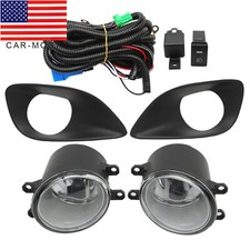 Pair Clear Glass Lens Fog Lights For 2007-2012 Toyota Yaris Sedan Switch Wirings picture