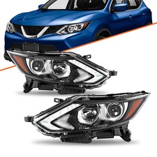 For 2017-2019 Nissan Rogue Sport w/LED DRL Halogen Headlights Headlamps Pair L+R picture