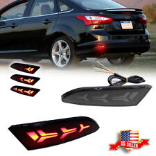 For 2012-2014 Ford Focus Smoked Rear Reflector Tail LED Sequential Signal lights picture