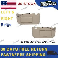 Pair Beige Side Sun Visor For 05-10 Kia Sportage 85202-1F090EZ 85201-1F090EZ picture