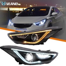 VLAND For 2012-2015 Hyundai Elantra LED Projector Headlights Pair Front Lamps picture