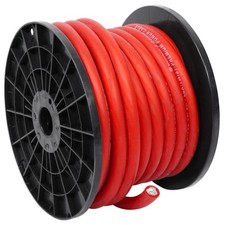 Rockville R0G50RED 0 Gauge 50 Foot Spool Red Car Amp Power+Ground Wire Cable picture