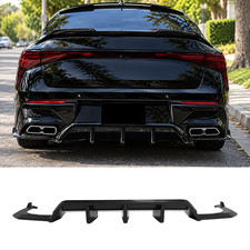 For 2025-2027 KIA K5 GT-Line Rear Diffuser W/ Side Splitters Set Glossy Black picture