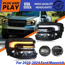 Full LED Projector Headlights w/Sequential Turn DRL For Ford Maverick 2022-2024 picture