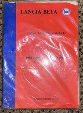 LANCIA BETA 1981 North American Version INSTRUCTION MANUAL 2-Door Coupe Zagato picture