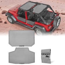 Sunshade Mesh Shade Top Cover Anti-UV for 07-18 Jeep Wrangler JKU w/ Storag Bag picture
