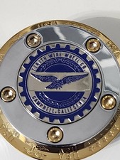 ZENITH EAGLE WIRE WHEEL LOWRIDER KNOCK OFF CHIPS  BLUE & SILVER SET OF 4 picture