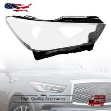 Right Passenger Side For INFINITI QX80 2018-2023 2024 Headlight Clear Lens Cover picture