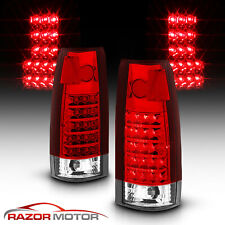For 1988-1999 Red Clear LED Tail Lights Chevy/GMC C10 C/K Silverado Tahoe Sierra picture
