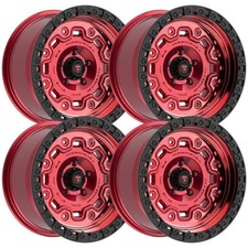 (Set-4) Fittipaldi FT100RTB 18x9 8x170 18mm Red Black Wheels Rims 18 Inch picture
