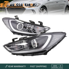 2x Halogen Headlights Assembly w/ Bulbs For 2017-2018 Hyundai Elantra picture