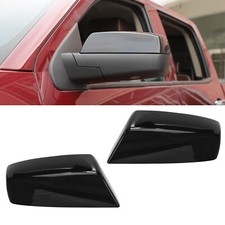 Pair Gloss Black Mirror Cover Caps For 2014-2019 Silverado Sierra, GMC Sierra picture