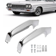 For 1964 Chevy Impala, Bel Air & Biscayne Chrome Front Bumper Guards Pair picture
