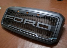 Grill For 2011-2016 Ford F250 F350 Super Duty Front Grille Matte Black W/Letter picture