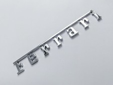Ferrari Rear Badge Emblem Chrome Silver Brand New (Fits Many 20cm*2.78cm ) 1 Pc picture