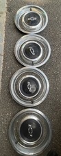Set of 4 Vintage Chevy Chevrolet Dog Dish Hubcaps 10.5” Center Caps Beauty Rings picture