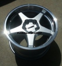 C4 ZR1 SILVER/MACHINED LIP CORVETTE WHEELS   17x9.5/17x11