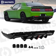 For 15-23 Dodge Challenger AMPP LED Gloss Black Rear Bumper Diffuser Replacement picture