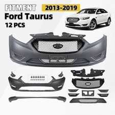 Front Bumper Cover Grille Assembly Kit For 2013-2019 Ford Taurus SHO Black Grill picture