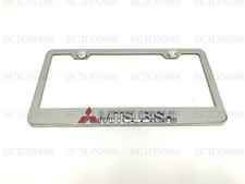 1pc 3D MITSUBISHI Emblem Badge Stainless Steel Chromed Metal License Plate Frame picture