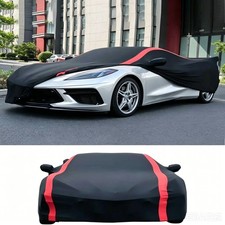 Car Cover For Corvette C6 C7 C8 ZR1 Stingray Stretch Satin DustProof Protection  picture