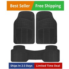 ProLiner Car Floor Mats for Cars Trucks SUV, 3-Piece All-Weather Heavy Duty R... picture