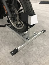 Portable Aluminium Alloy Motorcycle Wheel Chock Floor Stand 2400lb Capacity picture