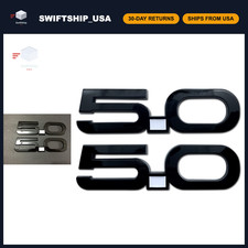 3D Fender Emblem Badge Pair Set for 2015-2022 Mustang GT - Black & White Decals picture