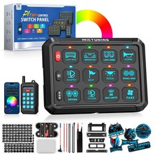 MICTUNING RGB 12 Gang Switch Panel 12V Wireless Remote App Control Light Circuit picture