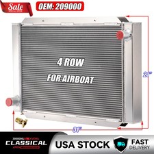 Universal 4 Row Aluminum Radiator For Airboat Overall Size 31'' x 21'' # 209000 picture